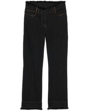 Jacquemus Frayed Cropped Jeans - Black