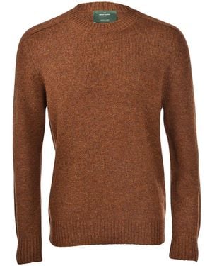 Gran Sasso Wool Crew-Neck Jumper - Brown