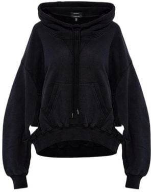 R13 Cropped Cotton Hoodie - Blue