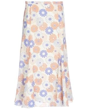 KENZO Floral-Print Midi Skirt - White