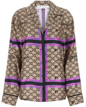Off-White c/o Virgil Abloh Monogram Pyjama Shirt - Purple