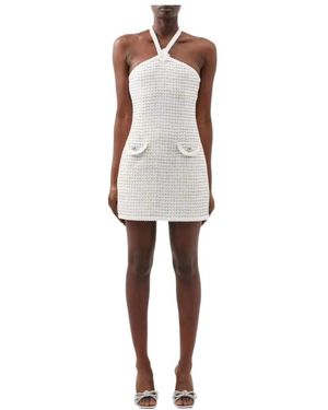 Alessandra Rich Halterneck Minidress - White
