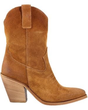 JE T'AIME Western Fringed Boots - Brown