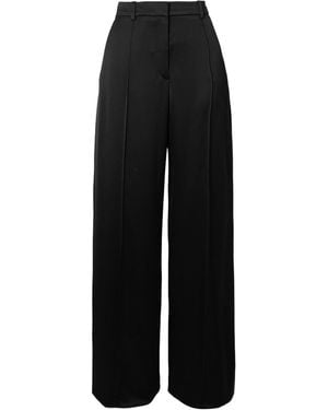 Balmain Crepe Straight-Leg Tailored Pants - Black