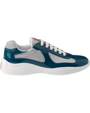 Prada Americas Cup Lace-Up Trainers - Blue