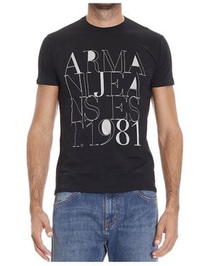 Armani Jeans Logo Details T-Shirt - Black