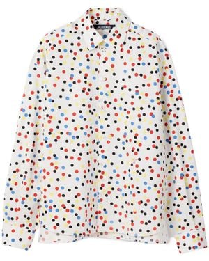 Jacquemus Losange Printed Long-Sleeve Shirt - White