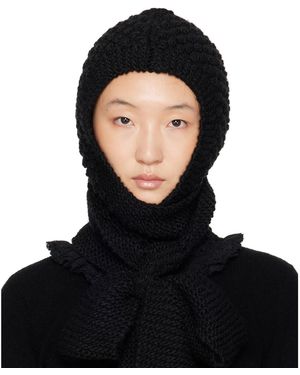 ShuShu/Tong Shushu/Tong Ssense Exclusive Bowknot Wool Hat - Black