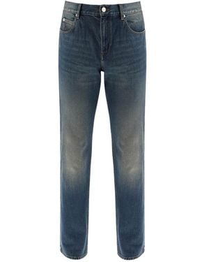 Isabel Marant Logo Patch Flared Jeans - Blue
