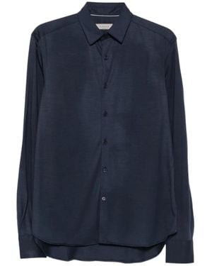 Canali Button-Down Long-Sleeve Shirt - Blue