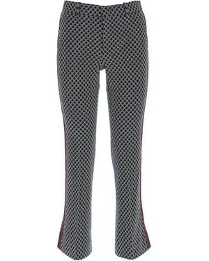 Gucci Gg-Print Cropped Flared Trousers - Grey