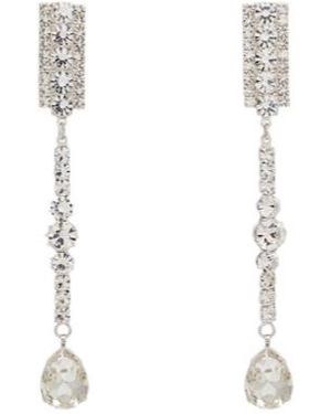 Magda Butrym Crystal-Embellished Drop Earrings - White