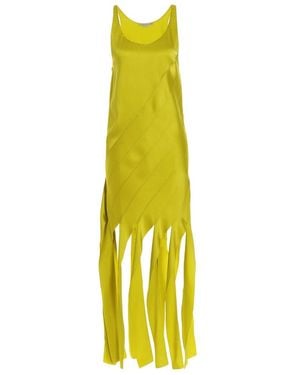 Stella McCartney Fringed Hem Sleeveless Dress - Yellow