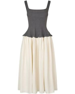 Stine Goya Corset Long Maxi Dress - White