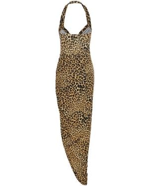 Norma Kamali Halter Midi Dress - Green