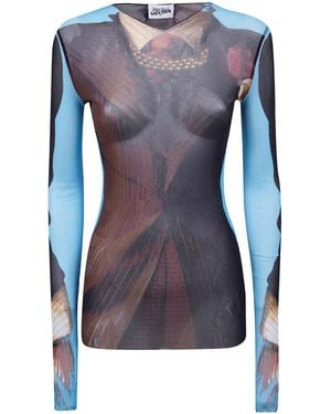 Jean Paul Gaultier Long-Sleeved T-Shirt - Blue