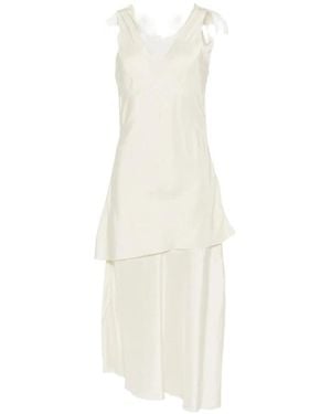 Barena V-Neck Dress - White