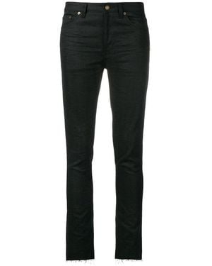 デニム・ジーパン SAINT LAURENT BLACK CARROT-FIT JEANS WITH A WASHED EFFECT Saint Laurent Carrot-Fit Jeans With A Washed Effect in Black