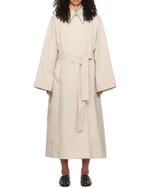 KHAITE The Minnie Belted Coat - Natural
