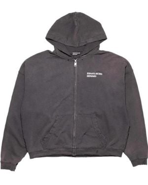 Enfants Riches Deprimes Distressed Logo-Print Hoodie - Grey