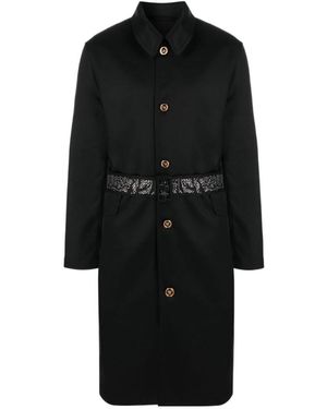 コート VERSACE 'Medusa' Double-Breasted Coat Black Versace Medusa Double-Breasted Coat In Black - 25% Off