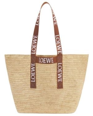 Loewe Fold Shopper Bag - Natural