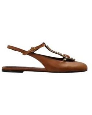 Etro Embellished Low Slingbacks - Brown