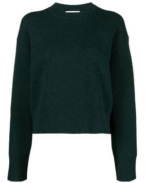 Bottega Veneta Ribbed-Knit Crewneck Sweater - Green