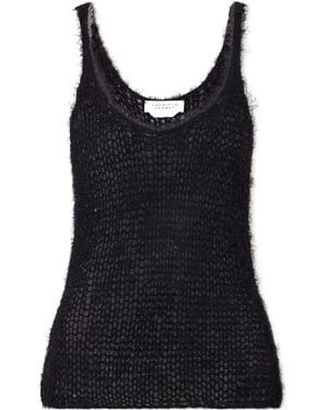 Gabriela Hearst Nur Open-Knit Silk And Cashmere-Blend Top - Black