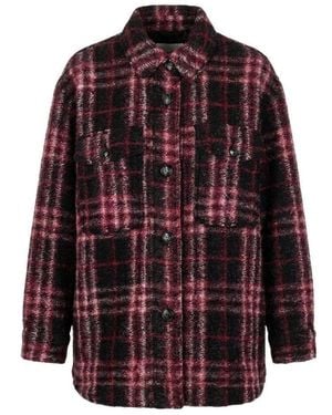 Isabel Marant Isabel Marant Étoile Harvely Check Shirt Jacket - Red