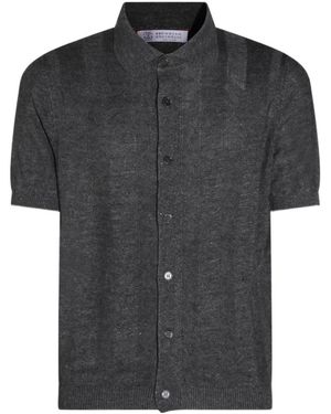Brunello Cucinelli Linen Blend Shirt - Black