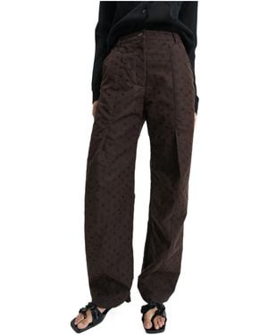 Cecilie Bahnsen Casual Pants With Belt Loops - Black