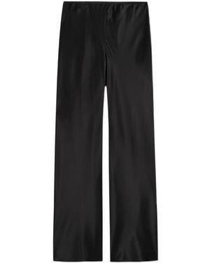 Reformation Gale Straight-Leg Satin Trousers - Black