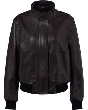 Nour Hammour Rios Long-Sleeved Leather Jacket - Black