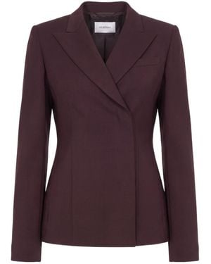 Sportmax Stretch Wool Tailored Jacket - Purple