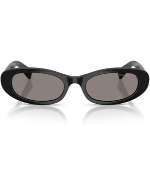 Miu Miu Eyewear Oval-Frame Sunglasses - White