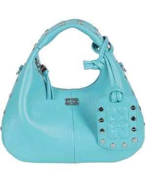 Ganni Mini Hobo Bag Studs - Blue