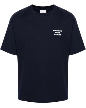 Drole de Monsieur Drôle De Monsieur Slogan Print T-Shirt - Blue