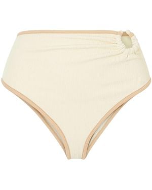 Johanna Ortiz Seersucker Bikini Briefs - Natural