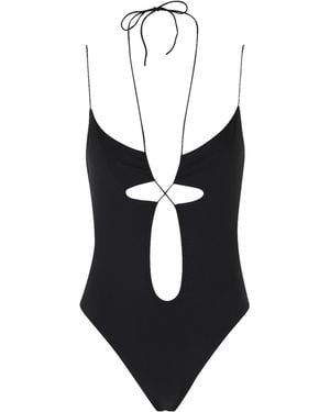 Amazuìn Lace-Up Swimsuit - White
