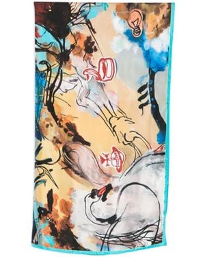 Vivienne Westwood Printed Scarf - White