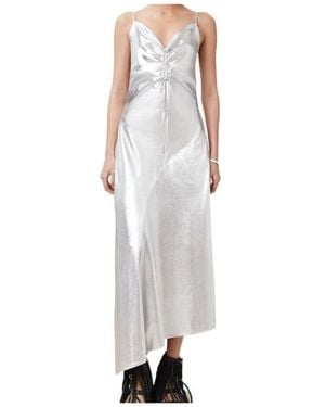AllSaints Alexia Strappy Asymmetric Dress - White