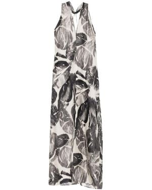 Alysi V-Neck Maxi Dress - White
