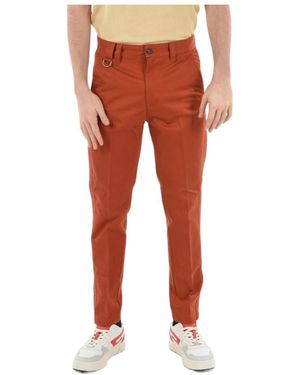 DIESEL Elastic-Waist Straight-Leg Trousers - Orange