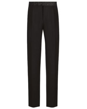 Dior Trousers With Oblique Belt - Black