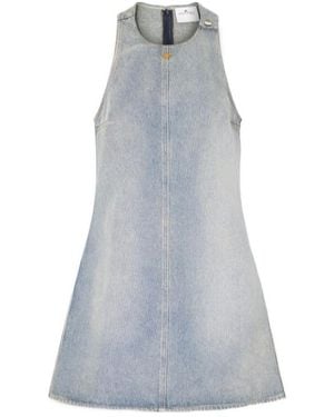 Courreges Heritage Denim Mini Dress - Grey
