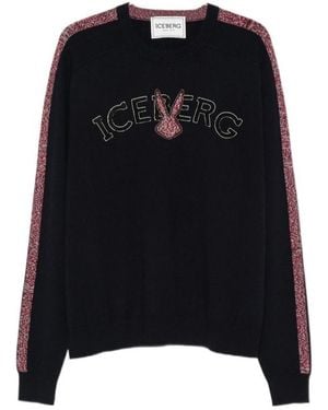 Iceberg Logo Sweater - Black