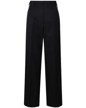 Palm Angels Side Stripe Detailed Straight Leg Trousers - Black