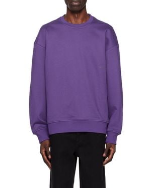 WOOYOUNGMI Round Collar Long Sleeve Jumper - Purple