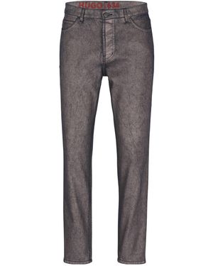 BOSS Solid Colour Tapered Fit Slim Jeans - Grey